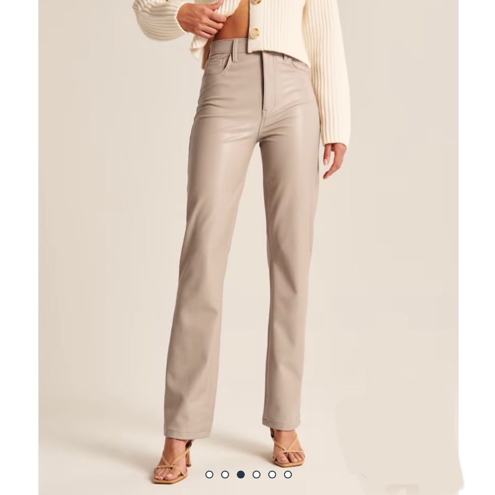 Abercrombie Vegan Leather 90s Straight Pants